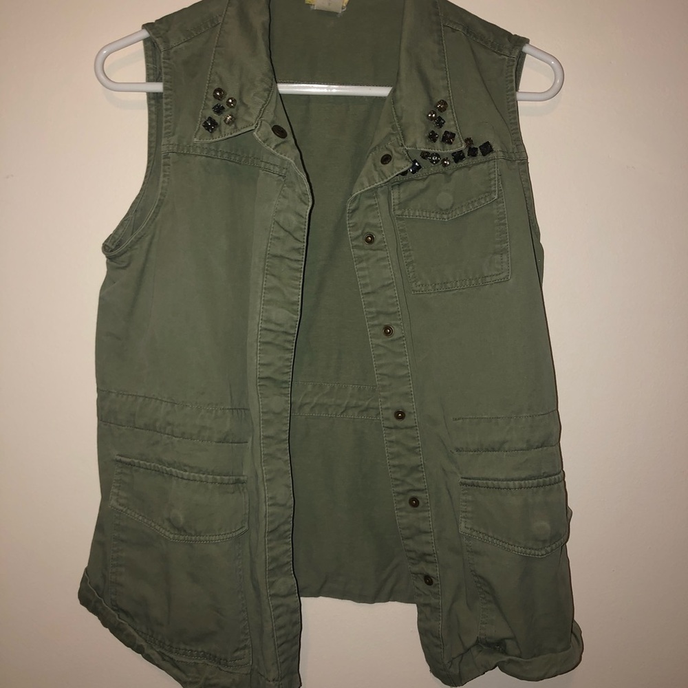 Olive green vest